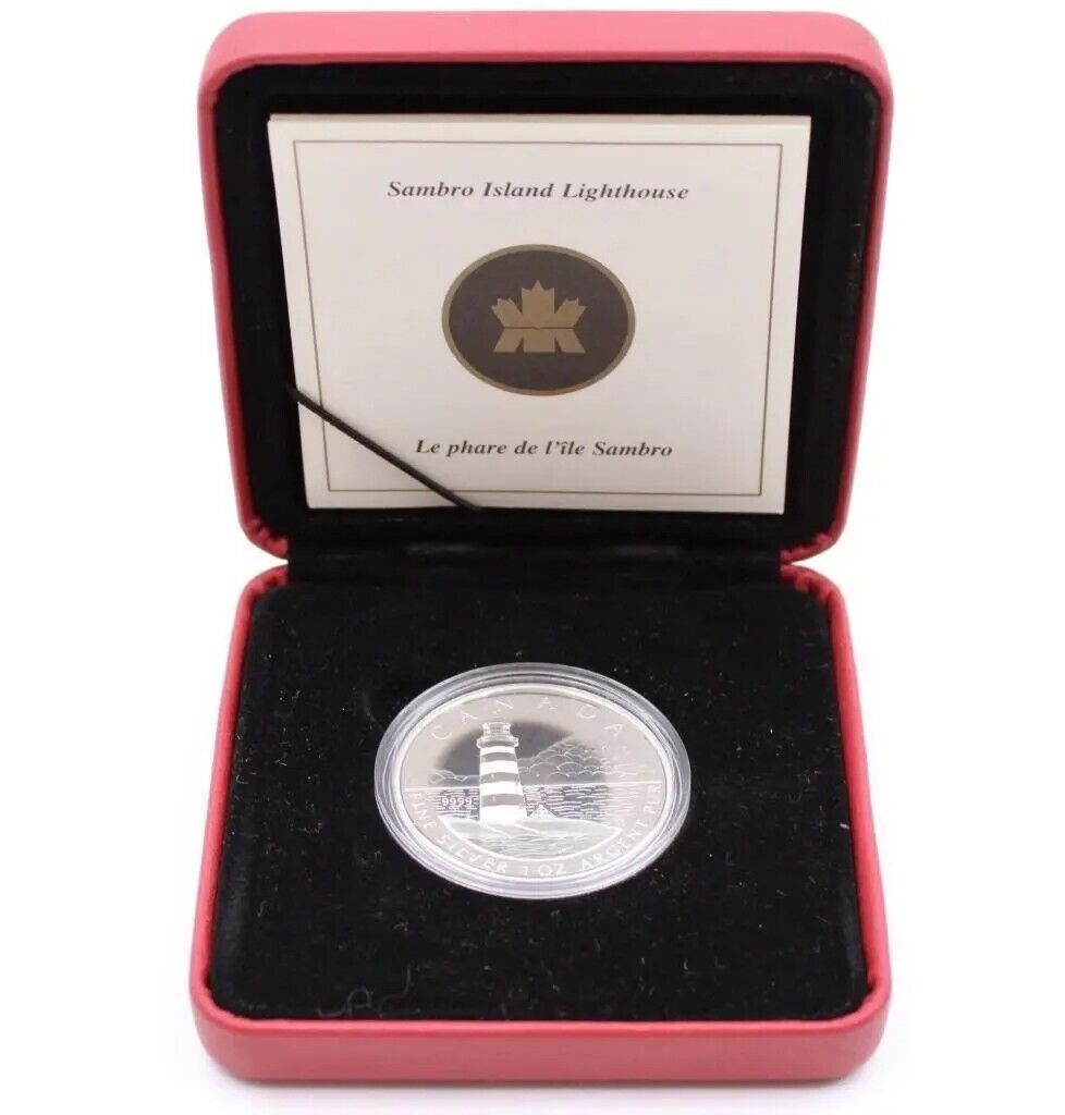 1 Oz Silver Coin 2004 Canada $20 Proof Sambro Island Lighthouse-classypw.com-4