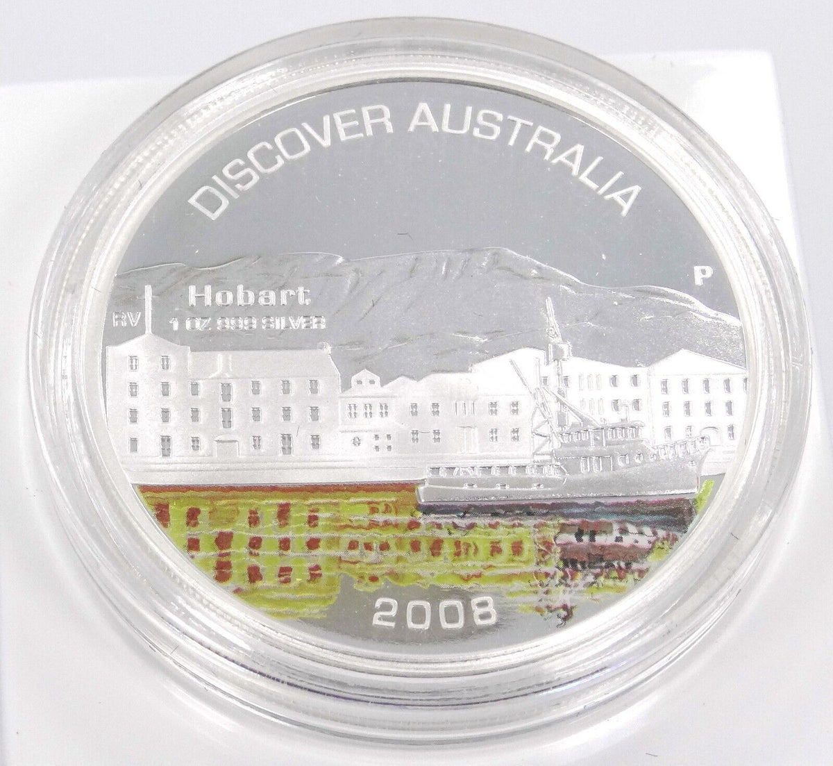 1 Oz Silver Coin 2008 $1 Australia Discover Australia Proof Coin - Hobart-classypw.com-1