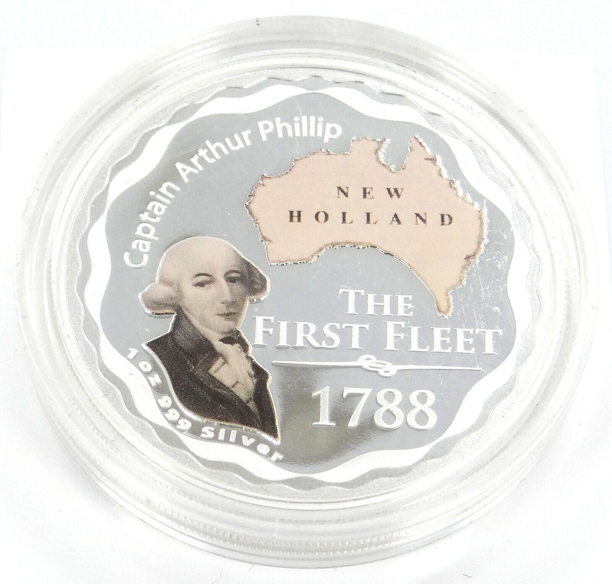 1 Oz Silver Coin 2008 $1 Australia The First Fleets 1788 Captain Arthur Phillip-classypw.com-1