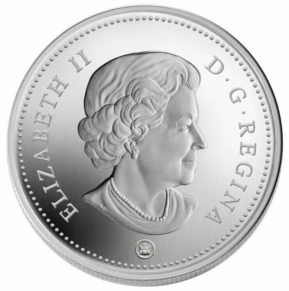 1 Oz Silver Coin 2008 $20 Canada Crystal Raindrop Swarovski Green Leaf-classypw.com-2