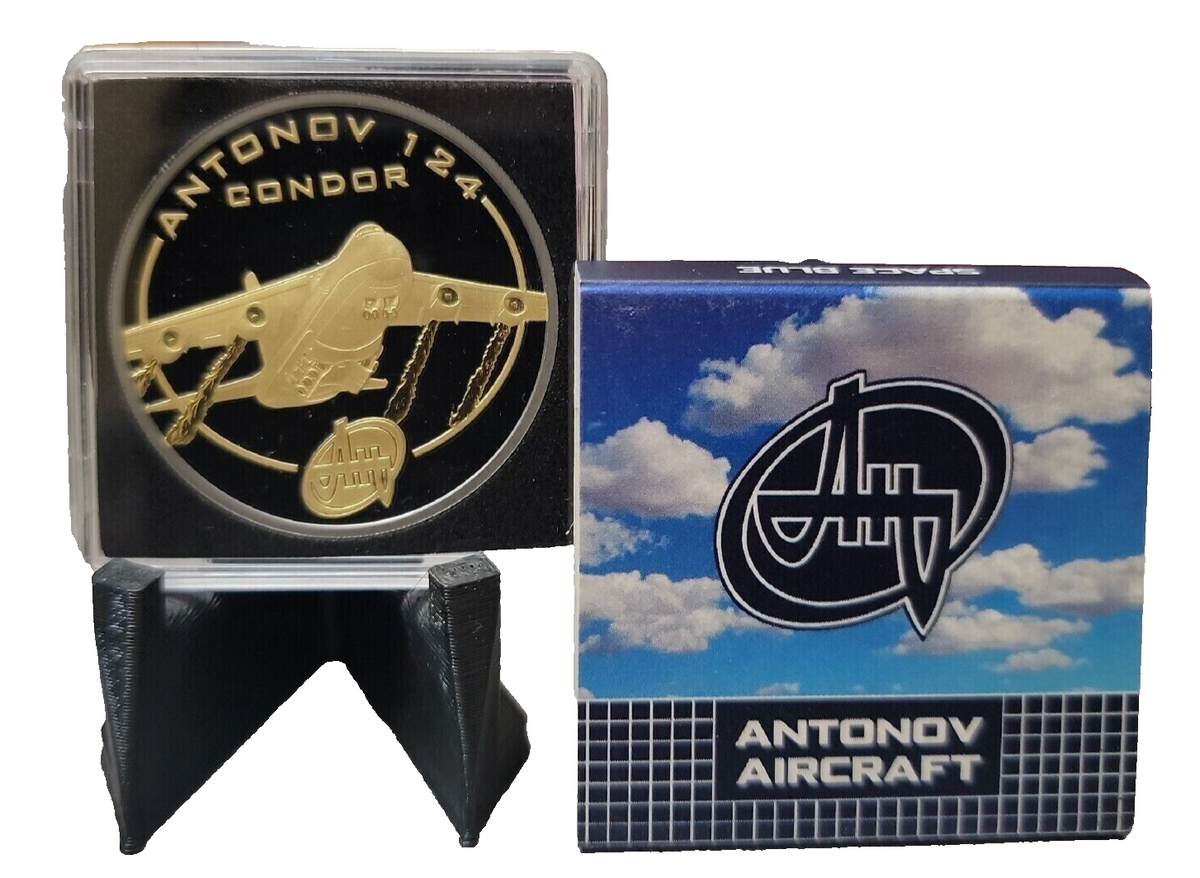 1 Oz Silver Coin 2008 Cook Islands $1 Aircraft - Antonov 124 Condor Ruthenium-classypw.com-2