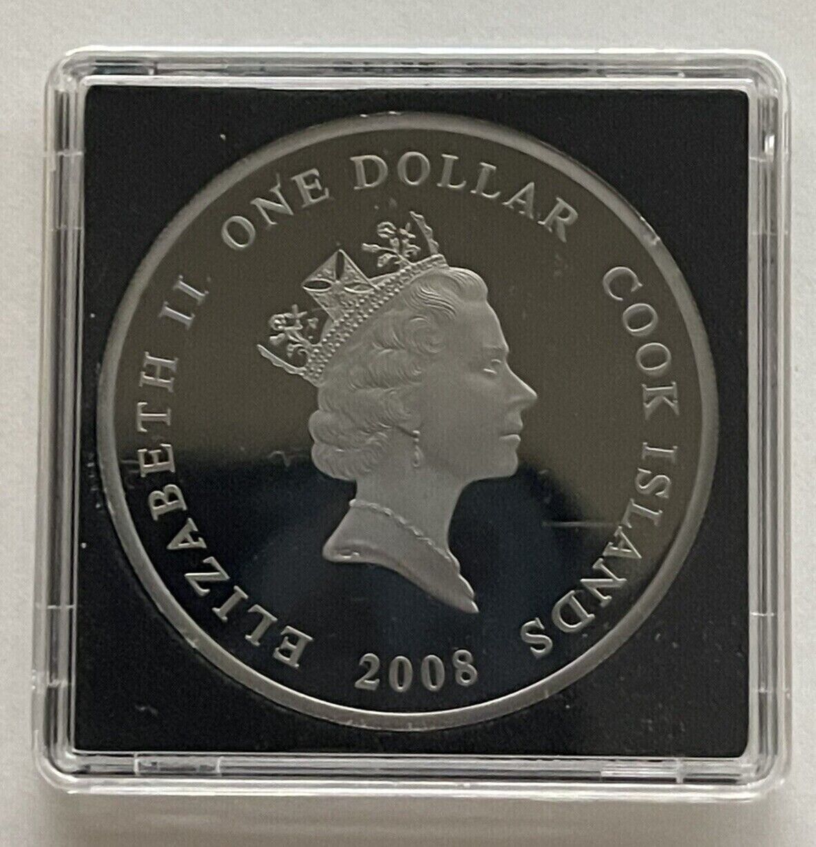 1 Oz Silver Coin 2008 Cook Islands $1 Aircraft - Antonov 74 Ruthenium Gilded-classypw.com-2