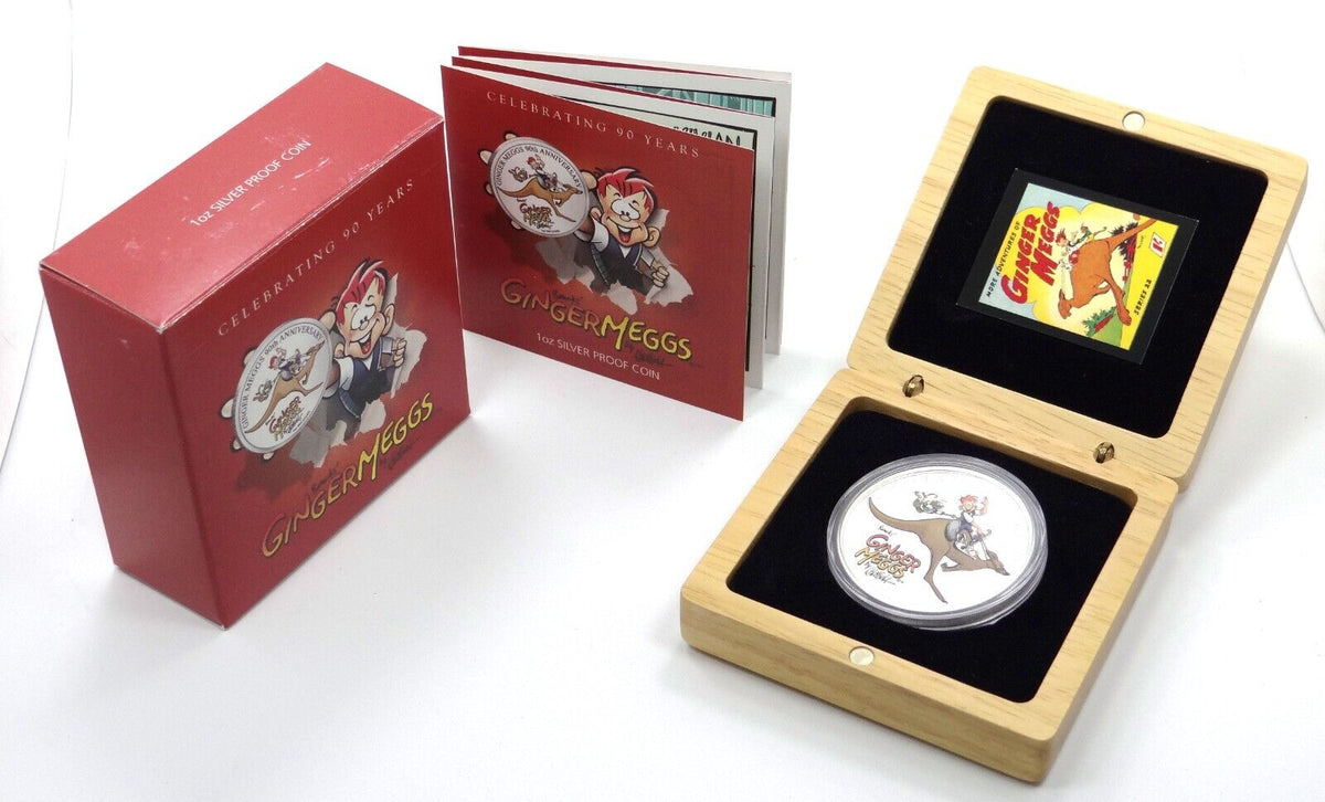 1 Oz Silver Coin 2011 $1 Australia Colored Ginger Meggs 90th Anniversary Proof-classypw.com-1