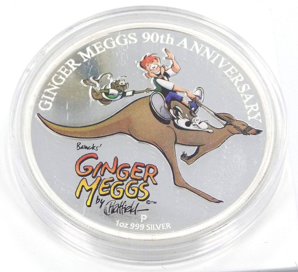 1 Oz Silver Coin 2011 $1 Australia Colored Ginger Meggs 90th Anniversary Proof-classypw.com-2