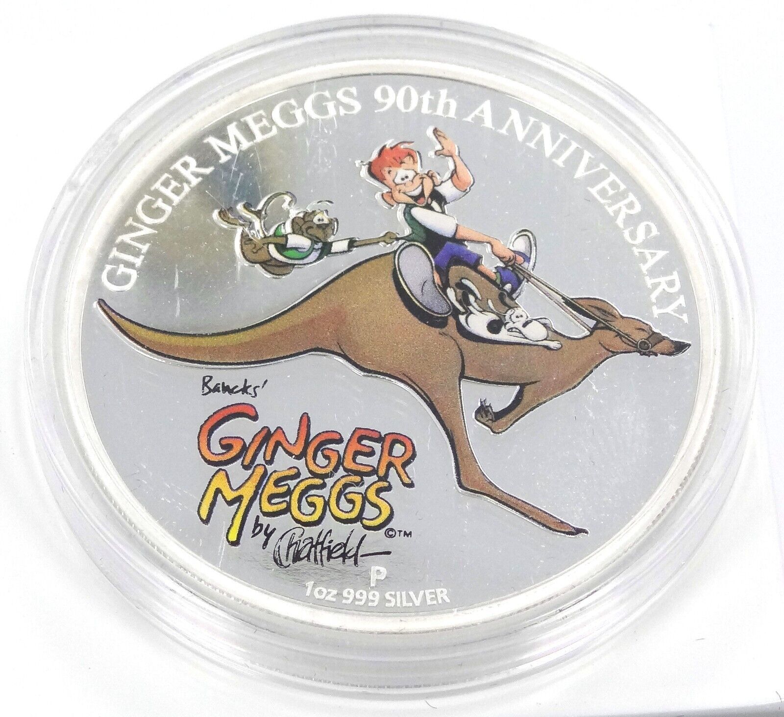 1 Oz Silver Coin 2011 $1 Australia Colored Ginger Meggs 90th Anniversary Proof-classypw.com-1