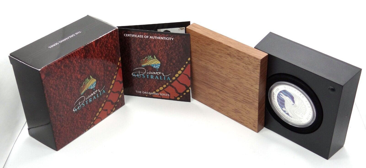 1 Oz Silver Coin 2011 $1 Australia Discover Australia Proof Color Kookaburra-classypw.com-3