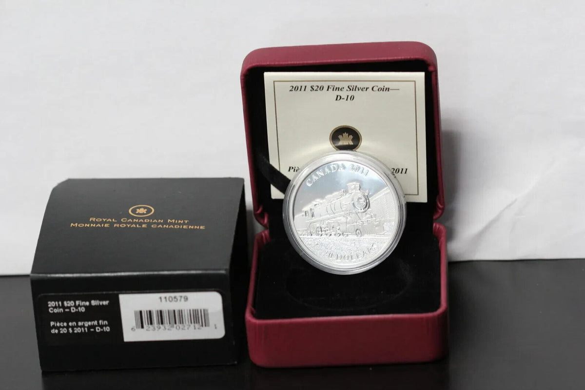 1 Oz Silver Coin 2011 Canada $20 Steam Powered Locomotive Train D-10-classypw.com-7