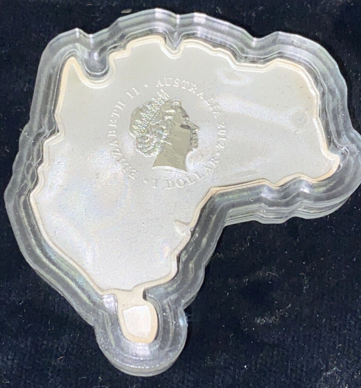 1 Oz Silver Coin 2012 $1 Australia Australian Map Shaped Coin - Emu-classypw.com-3