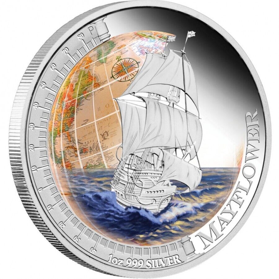 1 Oz Silver Coin 2012 $1 Tuvalu Ships That Changed the World - Mayflower-classypw.com-1