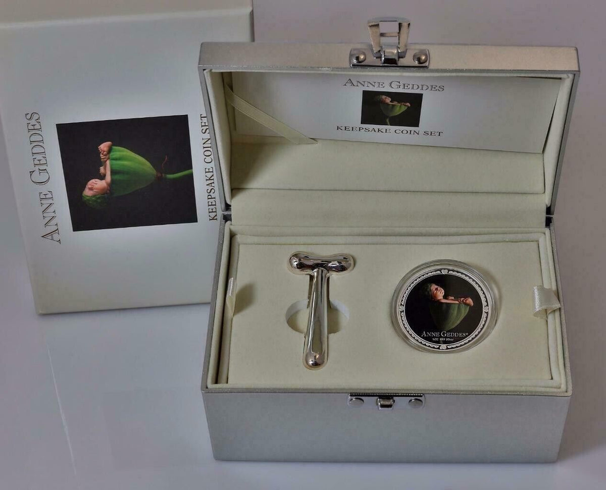 1 Oz Silver Coin 2012 $2 Niue Anne Geddes Boy Coin Keepsake Set Baby Shower Gift-classypw.com-1