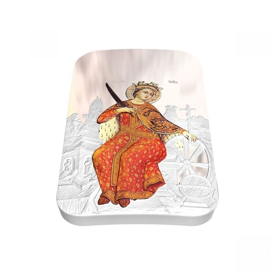 1 Oz Silver Coin 2012 $2 Orthodox Shrines - Great Martyr Catherine of Alexandria-classypw.com-4