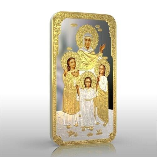 1 Oz Silver Coin 2012 Niue Orthodox Shrines Faith Hope Love & their Mother Sofia