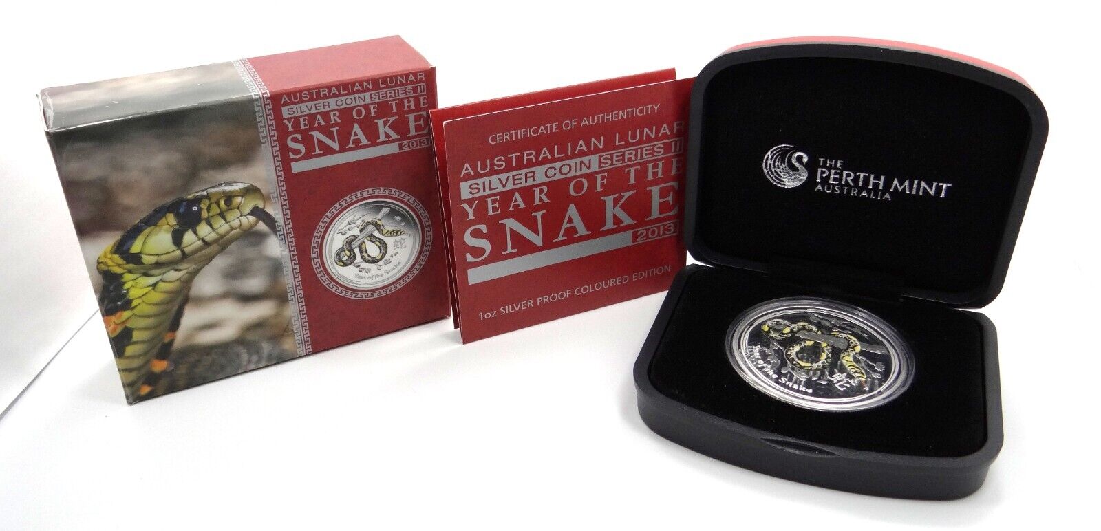 1 Oz Silver Coin 2013 $0.50 Australian Lunar Series II Year of The Snake Color-classypw.com-3