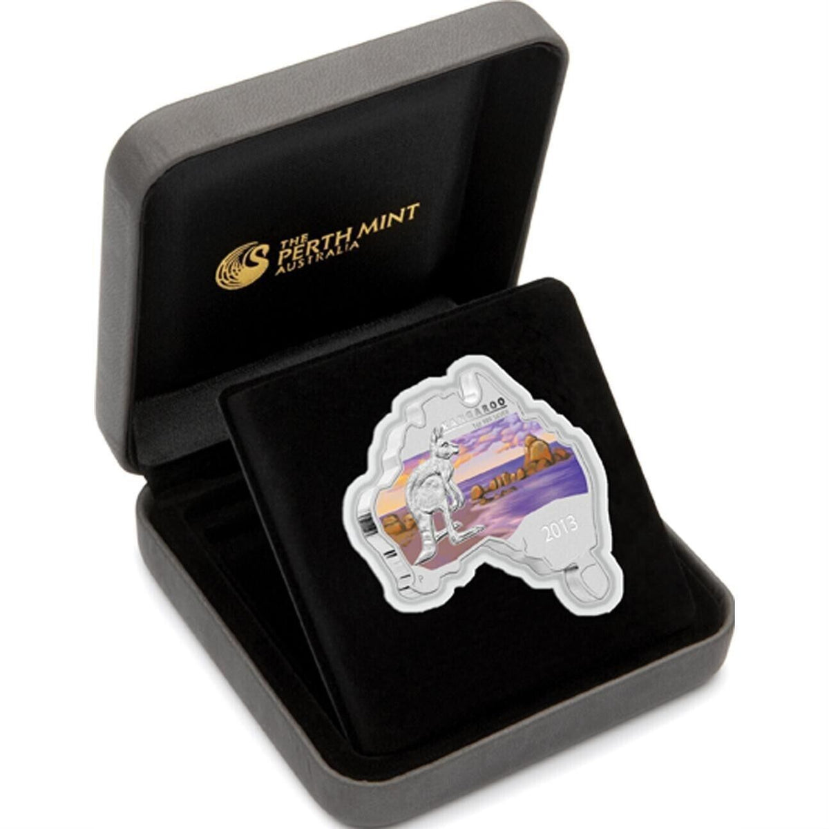 1 Oz Silver Coin 2013 $1 Australia Australian Map Shaped Coin - Kangaroo-classypw.com-1