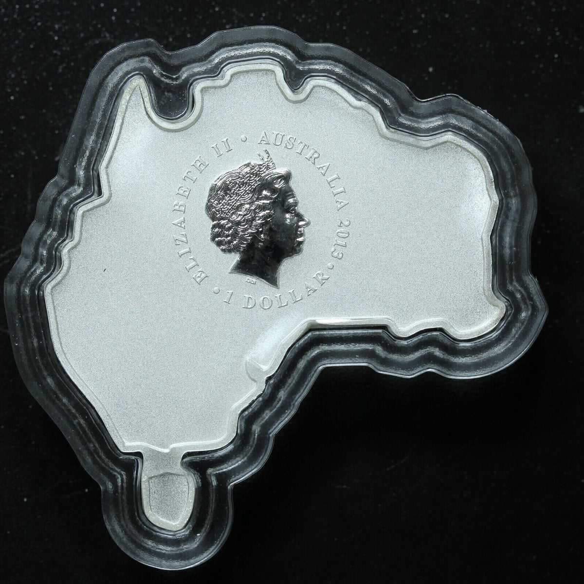 1 Oz Silver Coin 2013 $1 Australia Australian Map Shaped Coin - Kangaroo-classypw.com-3