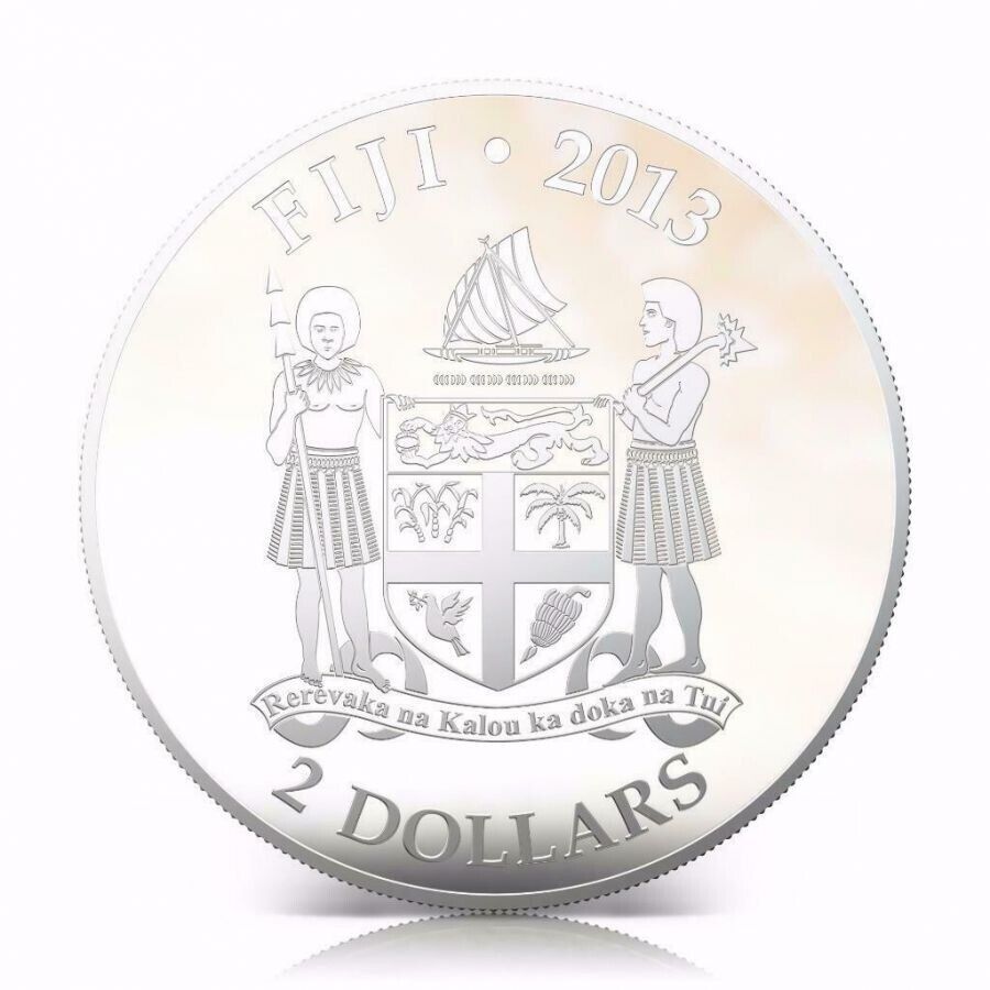 1 Oz Silver Coin 2013 $2 Fiji Dogs &amp; Cats Dog w/ stone - English Cocker Spaniel-classypw.com-4