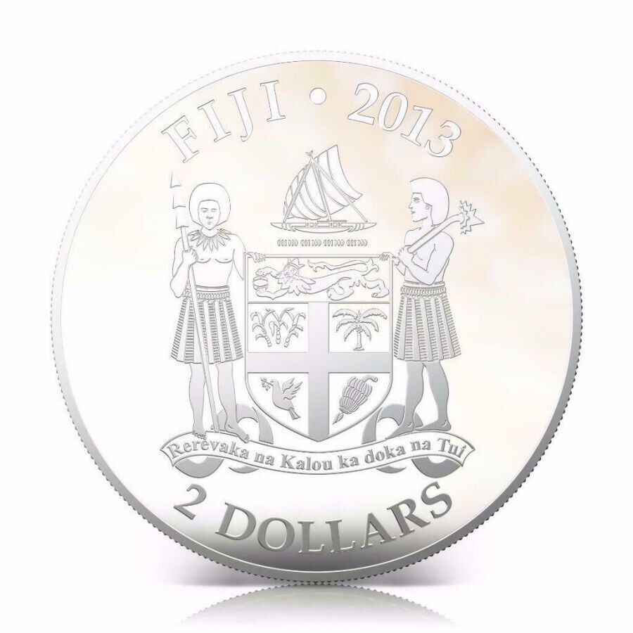 1 Oz Silver Coin 2013 $2 Fiji Dogs & Cats Dog w/ stone - English Cocker Spaniel-classypw.com-4