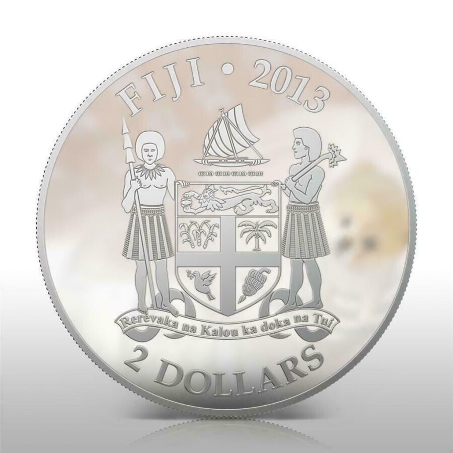 1 Oz Silver Coin 2013 $2 Fiji Dogs &amp; Cats - My Little Puppy w/ stone Pomeranian-classypw.com-5