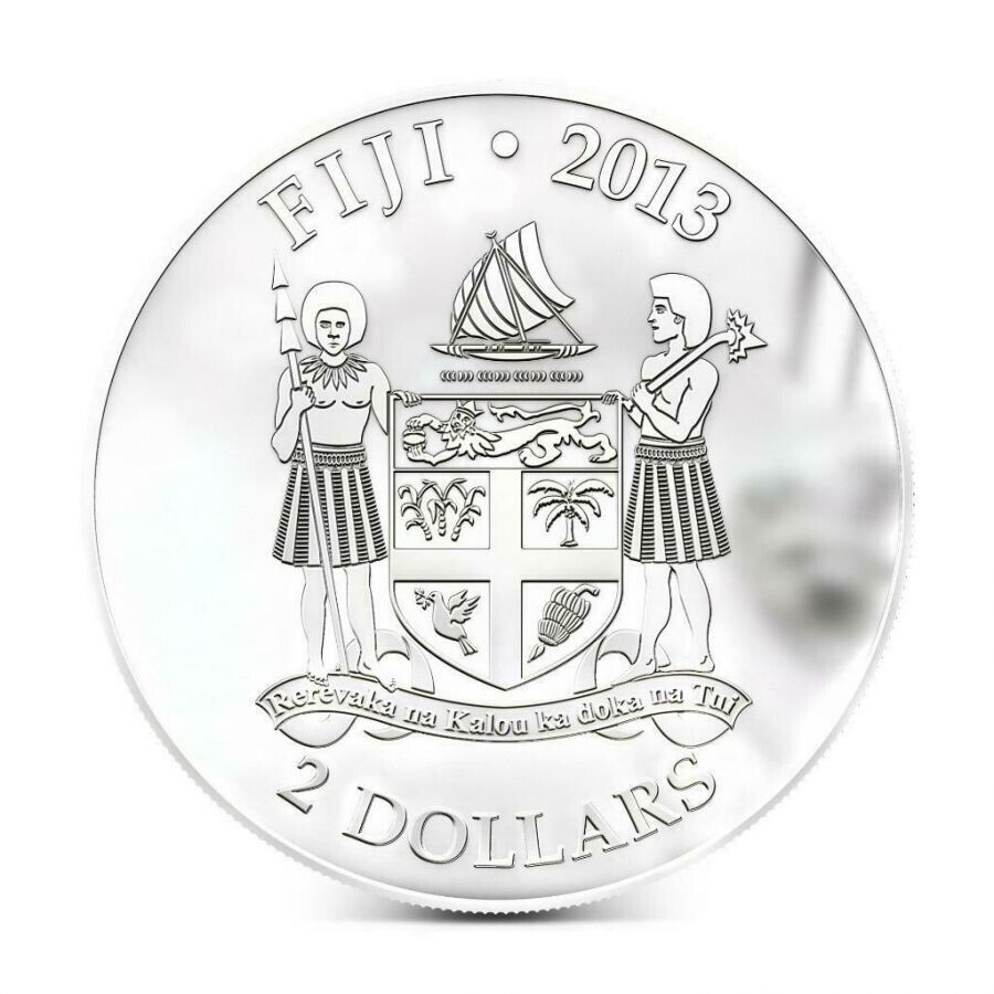 1 Oz Silver Coin 2013 $2 Fiji Dogs &amp; Cats - Puppy w/ stone - Yorkshire Terrier-classypw.com-5