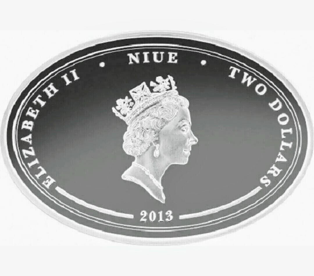 1 Oz Silver Coin 2013 $2 Niue Year of the Snake Lucky Oval with Case and Box-classypw.com-3