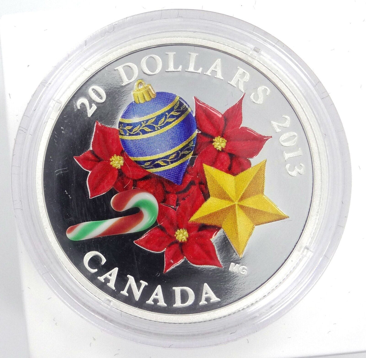 1 Oz Silver Coin 2013 $20 Canada Murano Italy Venetian Glass Candy Cane X-mas-classypw.com-1