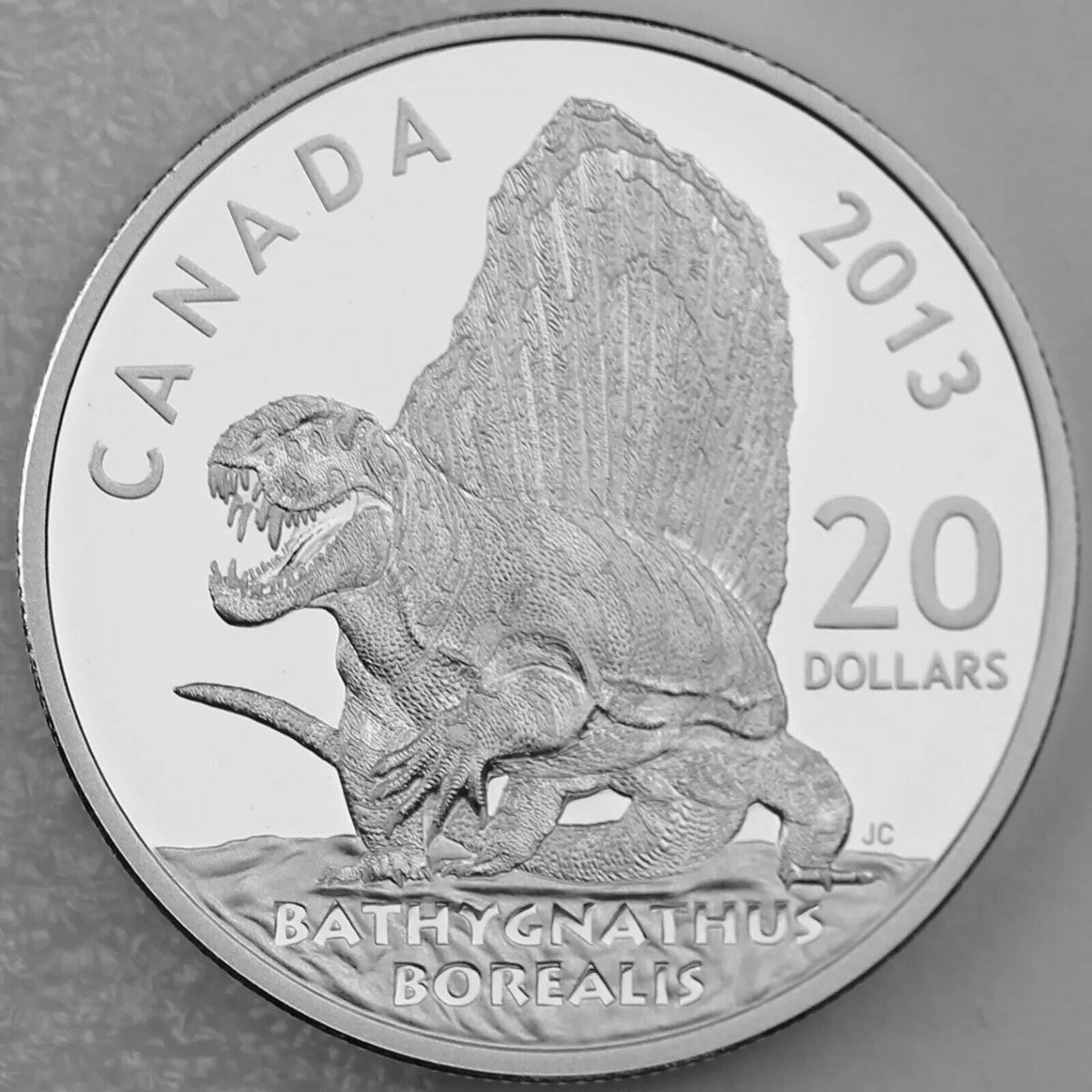 1 Oz Silver Coin 2013 Canada $20 Canadian Dinosaurs Bathygnathus Borealis-classypw.com-1