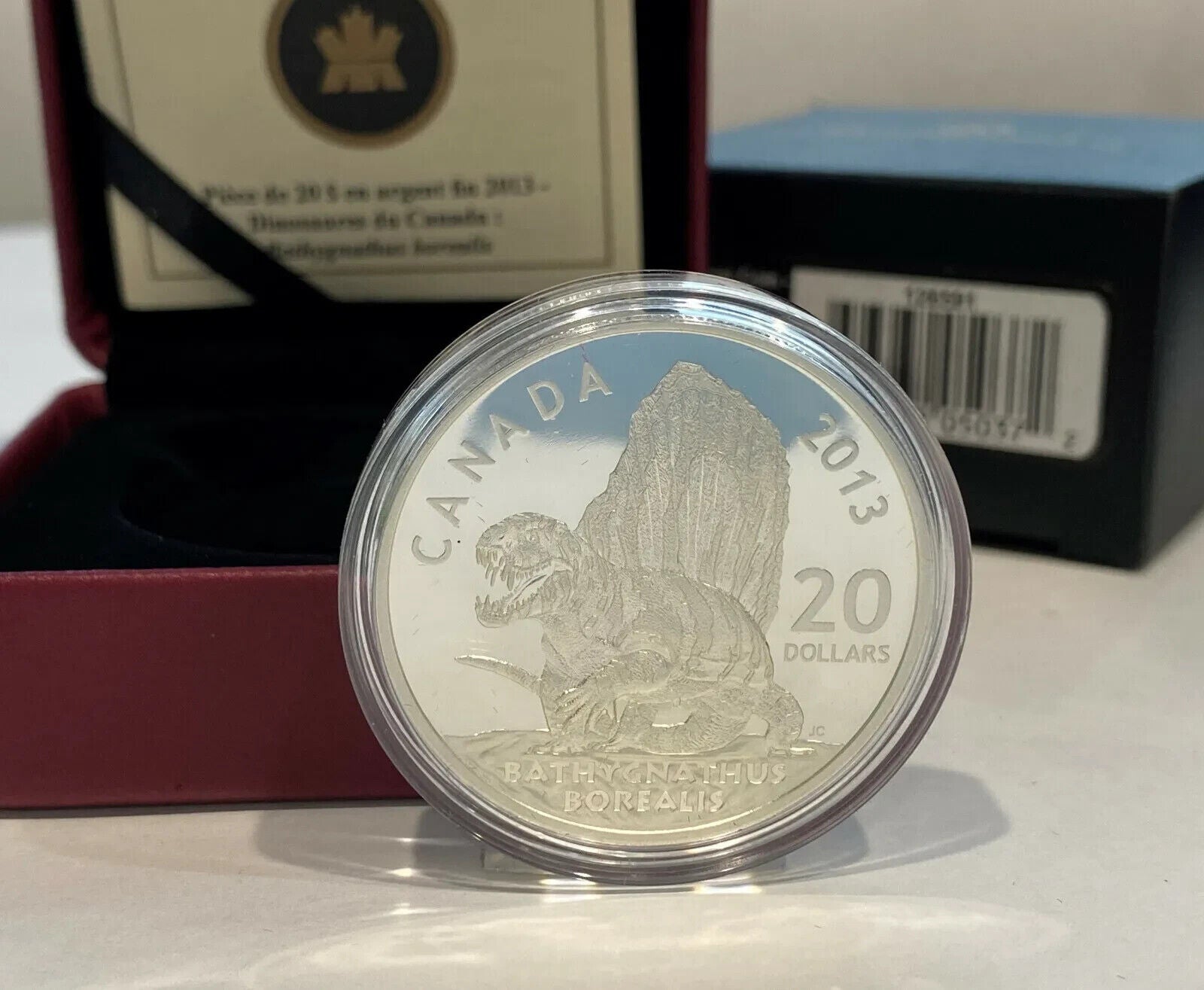 1 Oz Silver Coin 2013 Canada $20 Canadian Dinosaurs Bathygnathus Borealis-classypw.com-3