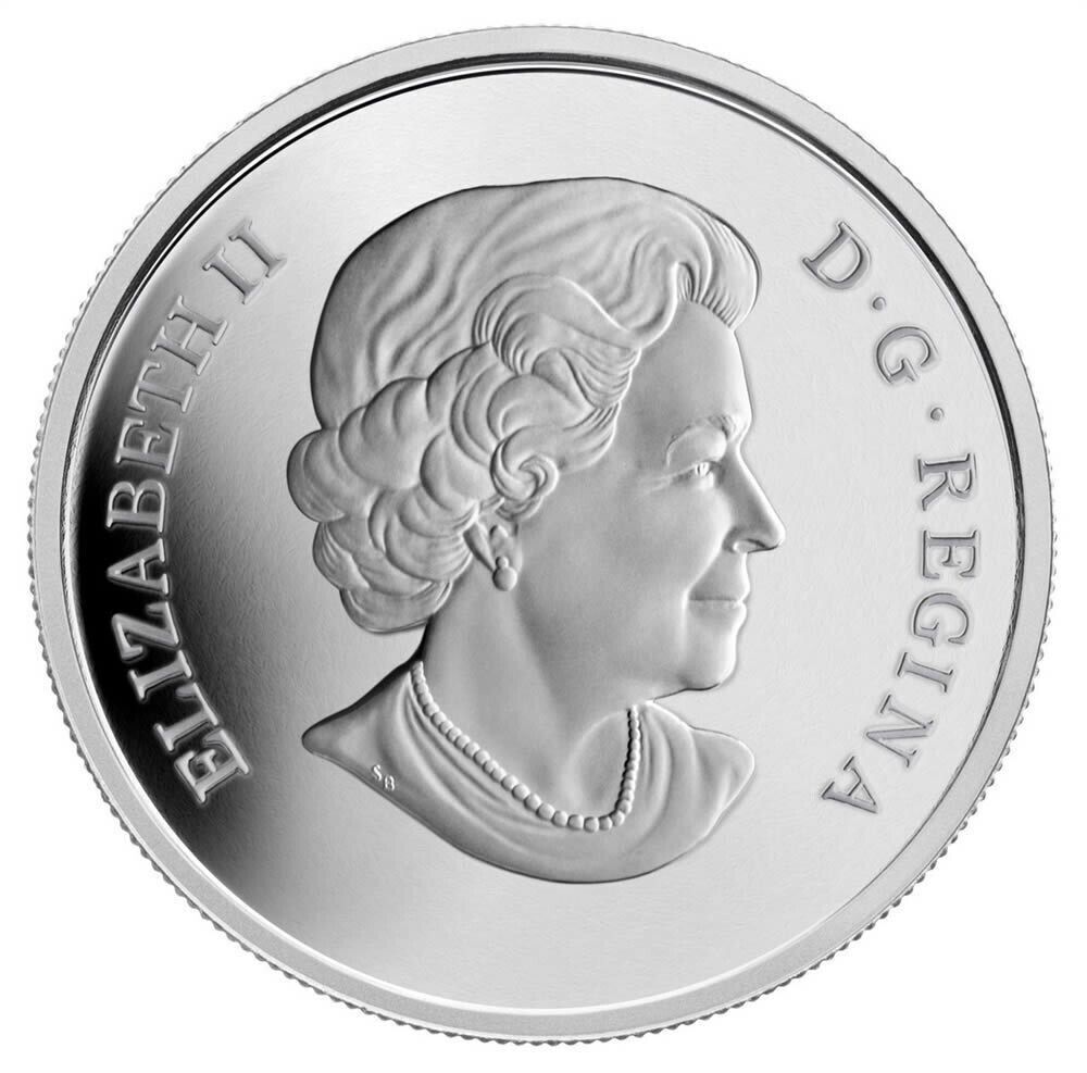 1 Oz Silver Coin 2013 Canada Glass Purple Coneflower & Eastern Tailed Butterfly-classypw.com-5