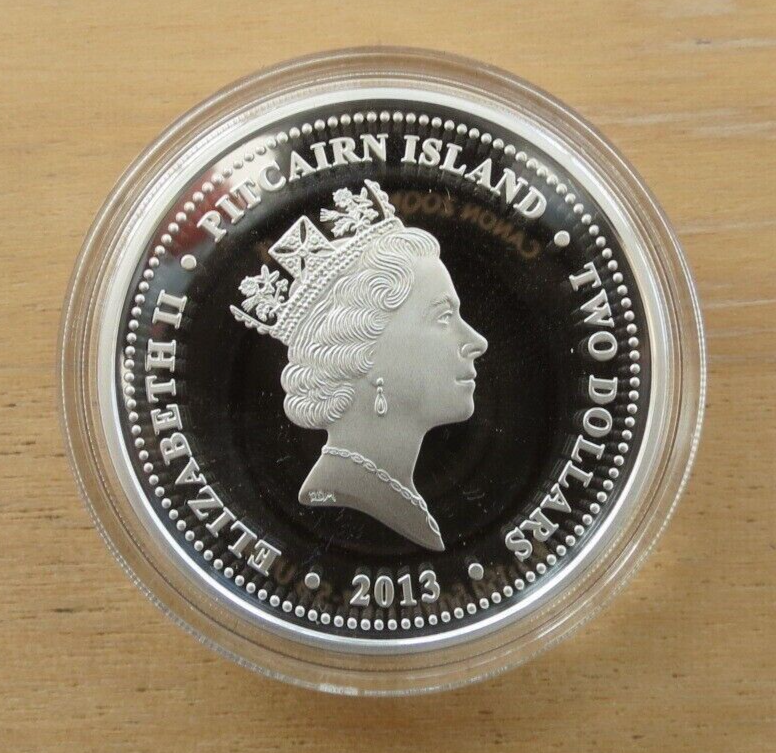 1 Oz Silver Coin 2013 Pitcairn Island $2 Cunard Lines - Queen Elizabeth Compass-classypw.com-6