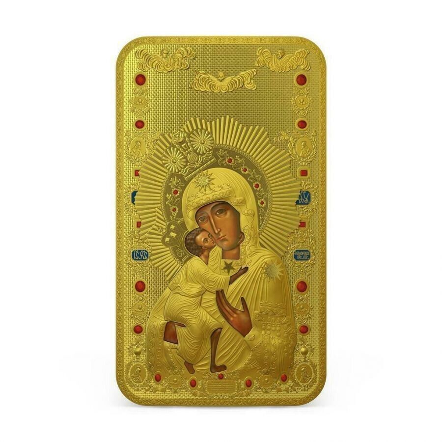 1 Oz Silver Coin 2014 $2 Orthodox Shrines - Feodorovskaya Mother of God - Gilded-classypw.com-1