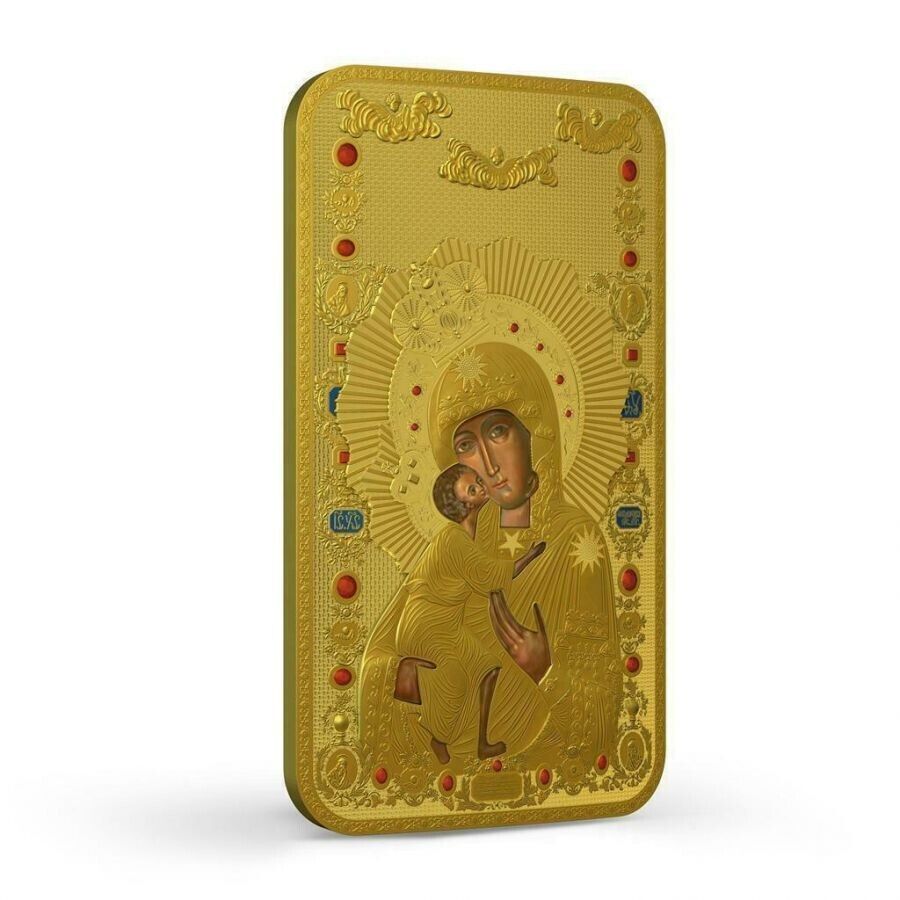 1 Oz Silver Coin 2014 $2 Orthodox Shrines - Feodorovskaya Mother of God - Gilded-classypw.com-3