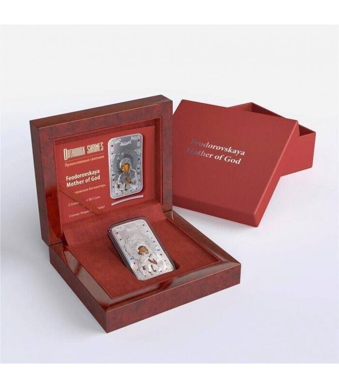 1 Oz Silver Coin 2014 $2 Orthodox Shrines - Feodorovskaya Mother of God - Silver-classypw.com-2