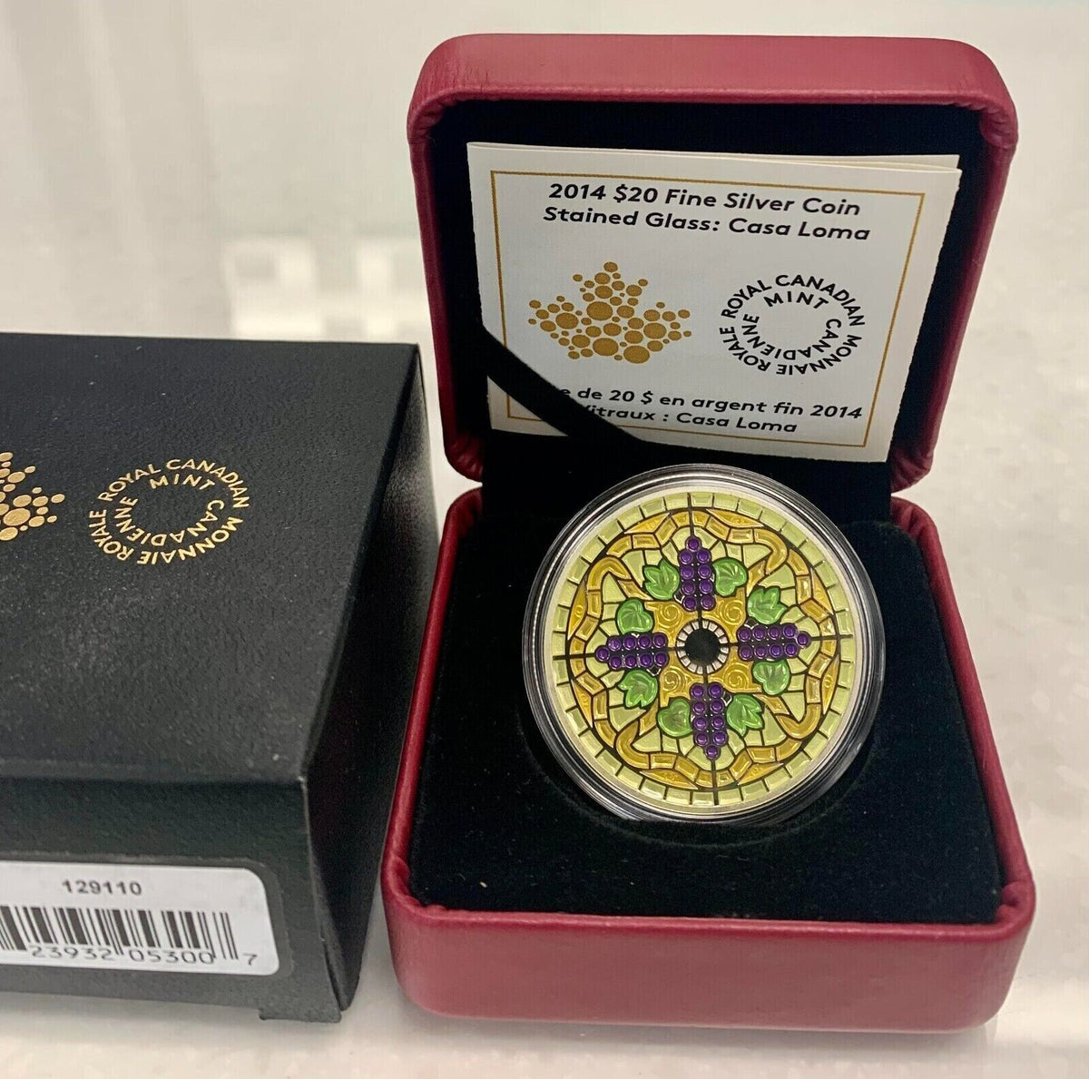 1 Oz Silver Coin 2014 $20 Canada Stained Glass: Casa Loma Enamel Cross-classypw.com-4