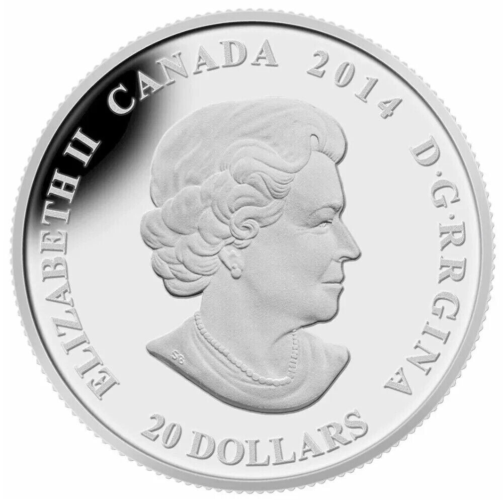 1 Oz Silver Coin 2014 Canada $20 Stained Glass: Craigdarroch Castle Enamel-classypw.com-3