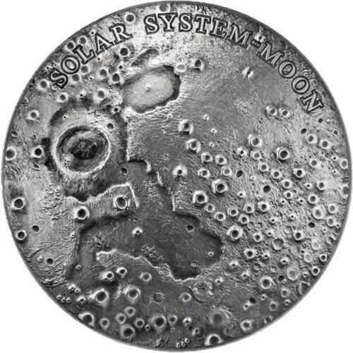 1 Oz Silver Coin 2015 $1 Niue Solar System Moon NWA 8609 Meteorite Box & COA-classypw.com-1