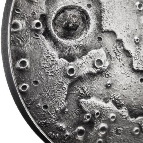 1 Oz Silver Coin 2015 $1 Niue Solar System Moon NWA 8609 Meteorite Box & COA-classypw.com-4