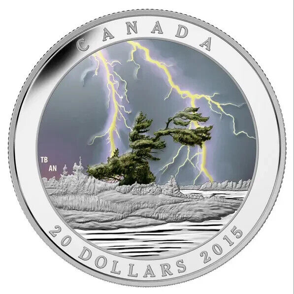 1 Oz Silver Coin 2015 $20 Canada Weather Phenomenon Summer Storm-classypw.com-1