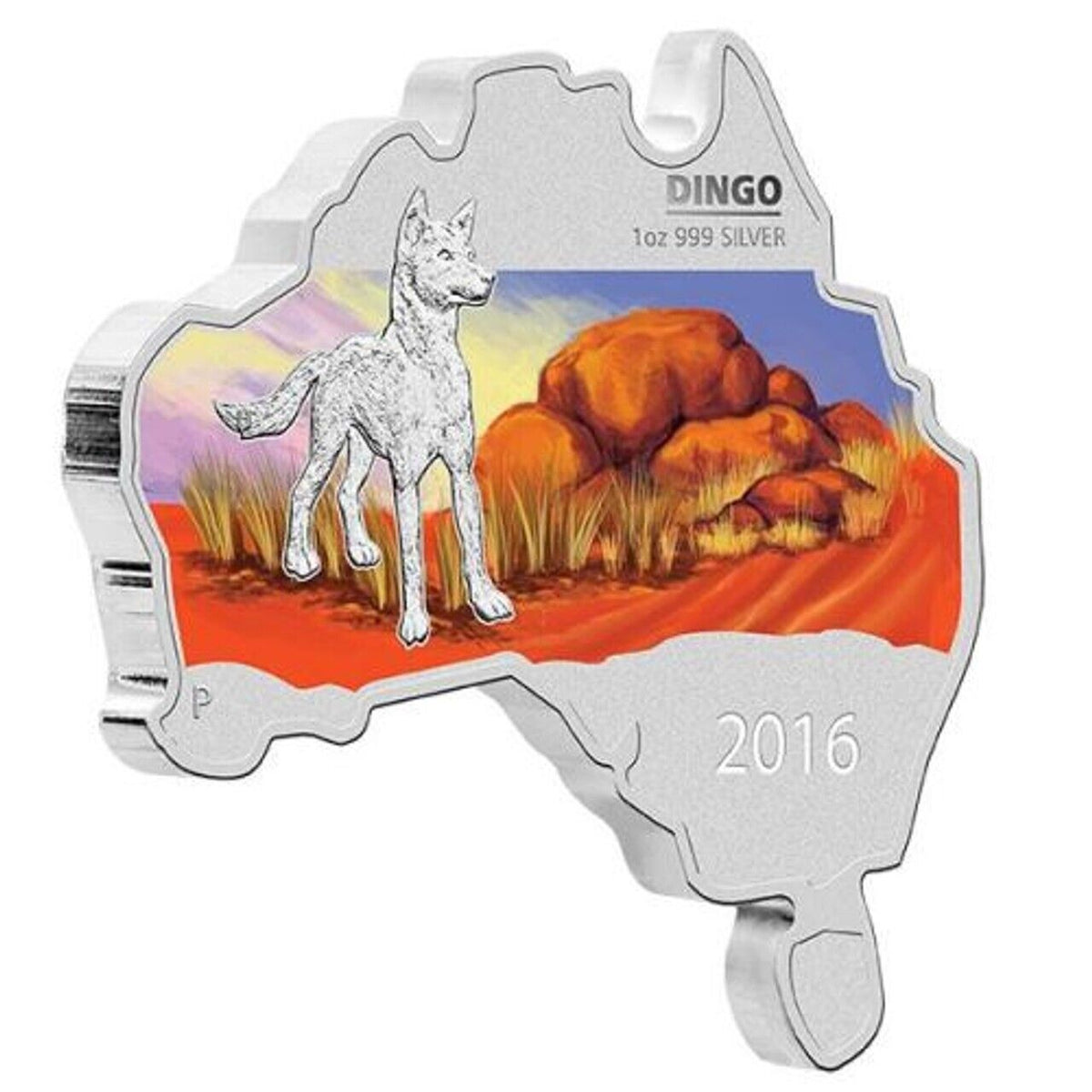 1 Oz Silver Coin 2016 $1 Australia Australian Map Shaped Coin - Dingo-classypw.com-1