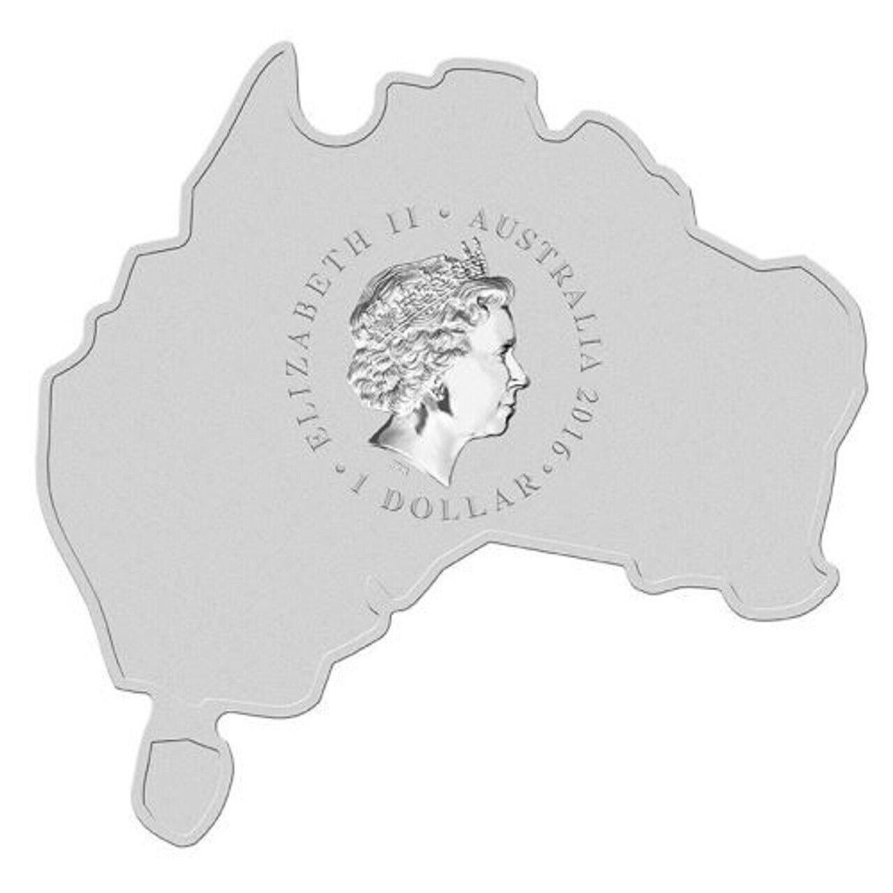1 Oz Silver Coin 2016 $1 Australia Australian Map Shaped Coin - Dingo-classypw.com-2