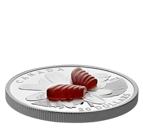 1 Oz Silver Coin 2016 $20 Canada Agate Stone The Colourful Wings of a Butterfly-classypw.com-3
