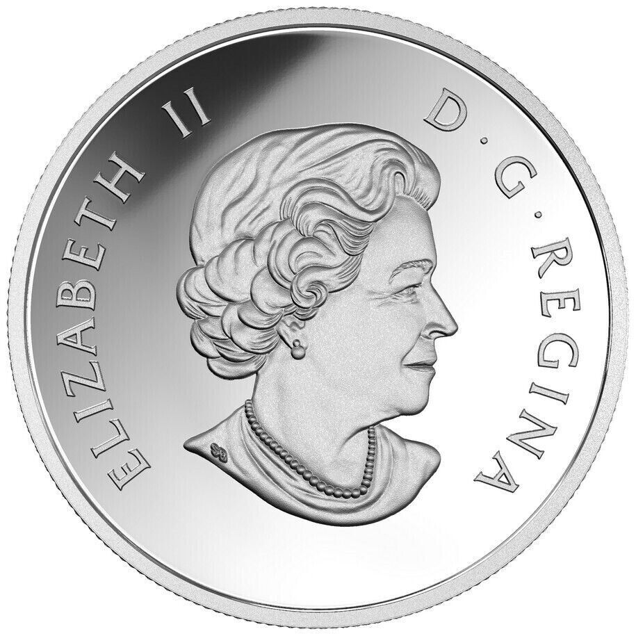 1 Oz Silver Coin 2016 $20 Canada Jewel of the Rain Bigleaf Maple Swarovski Drop-classypw.com-2
