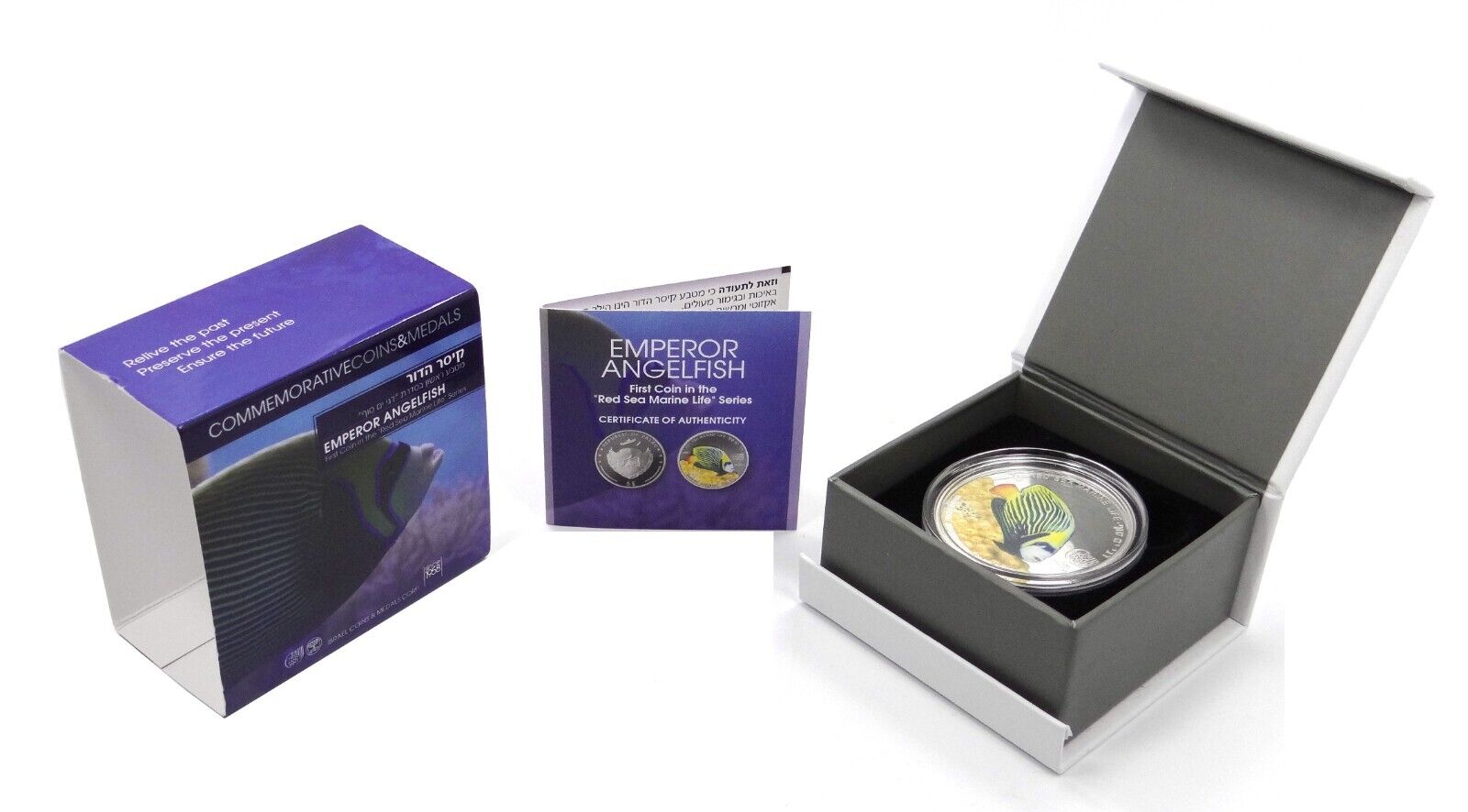 1 Oz Silver Coin 2016 $5 Palau Red Sea Marine Life Israel Mint Emperor Angelfish-classypw.com-4