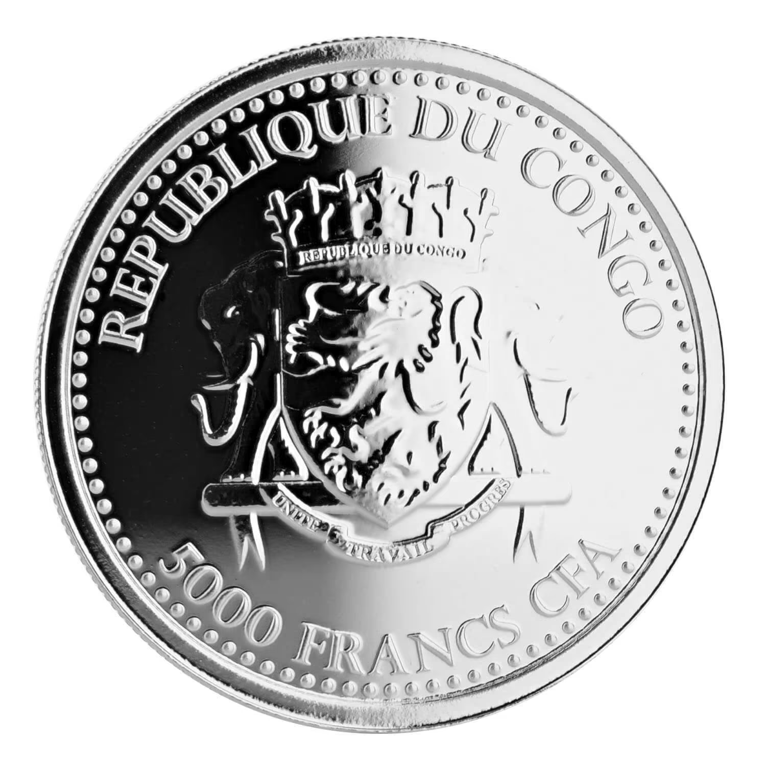 1 Oz Silver Coin 2016 5000 CFA Francs Congo Scottsdale Color Silverback Gorilla-classypw.com-2