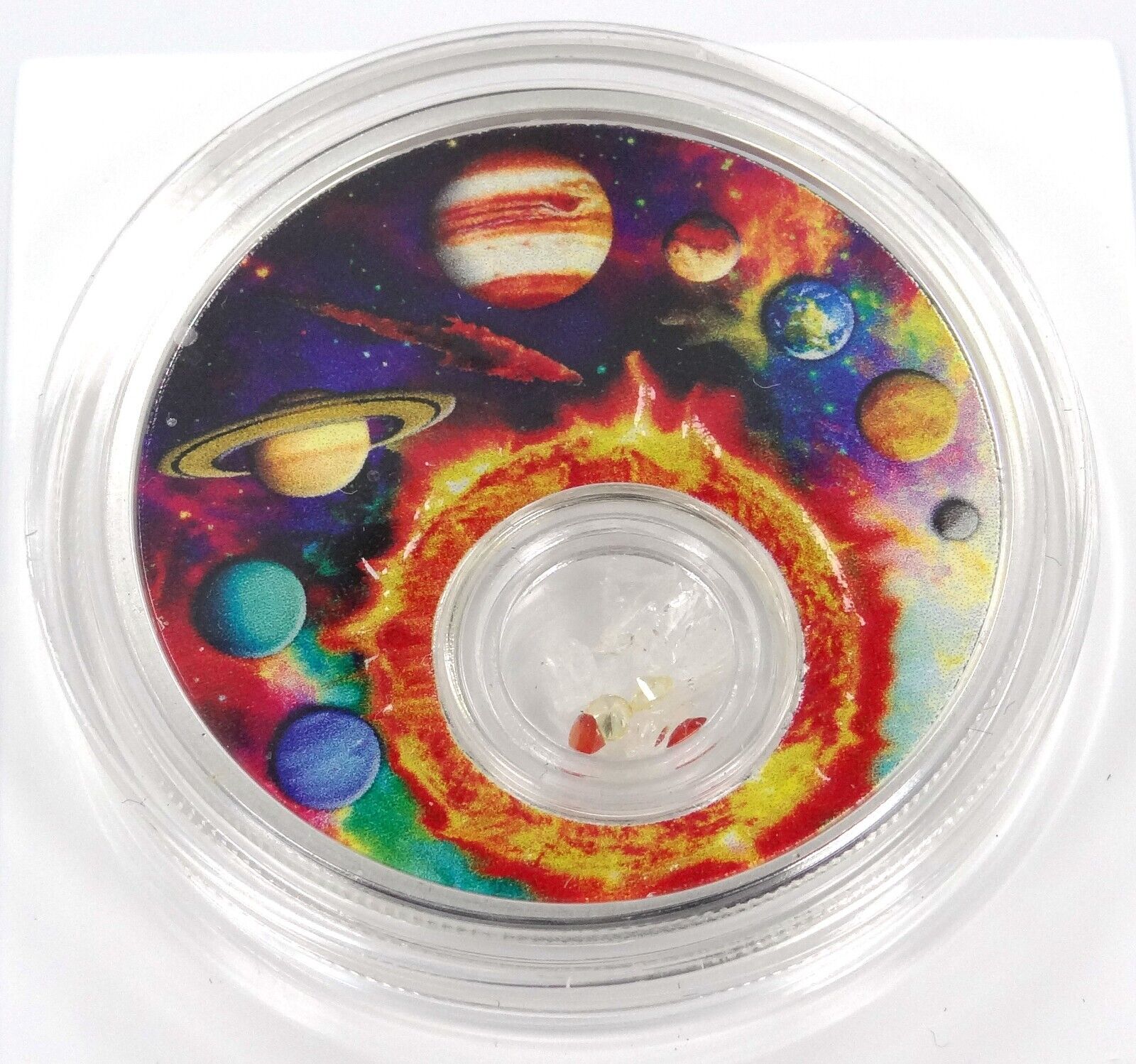 Coin Solar System Design 1 Oz Silver Coin 2016 Niue $5 Solar System with transparent capsule me ...