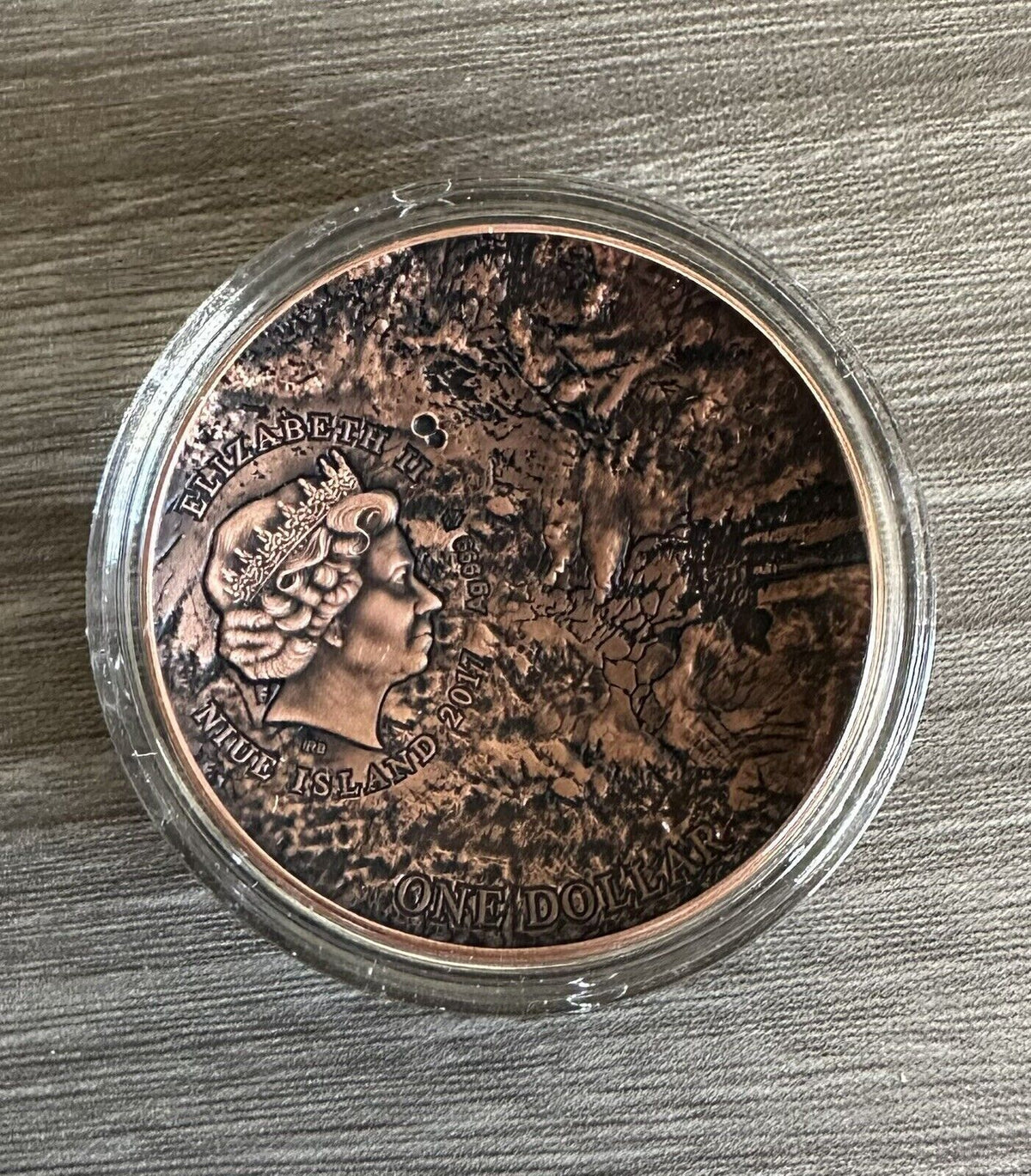 1 Oz Silver Coin 2017 $1 Niue Solar System Mars NWA 7397 Meteorite Box &amp; COA-classypw.com-6