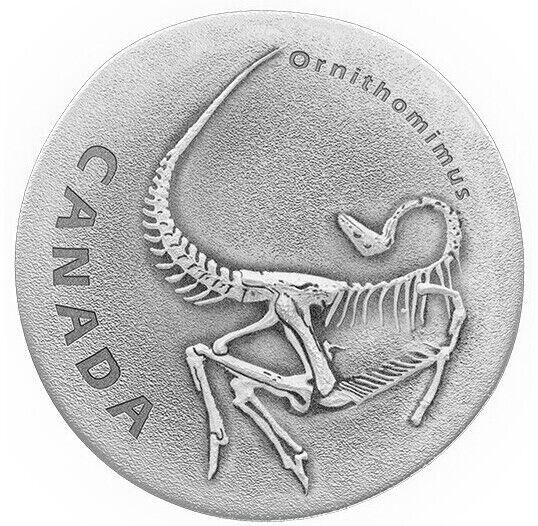 1 Oz Silver Coin 2017 $20 Ancient Canada Ornithomimus Bird Mimic Dinosaur Fossil-classypw.com-1
