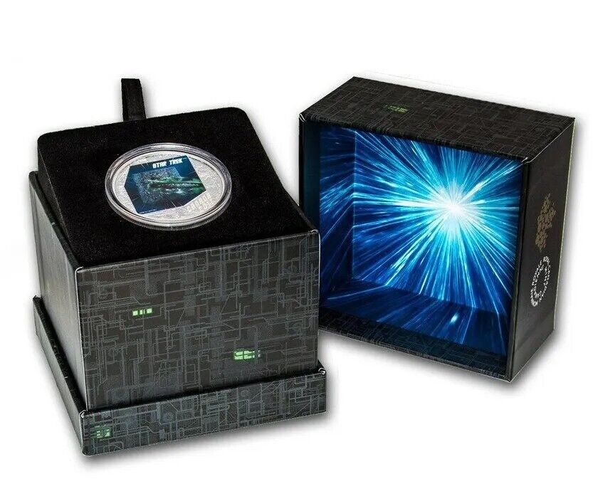 1 Oz Silver Coin 2017 $20 Canada Color Proof Star Trek: The Borg w/Borg Cube Box