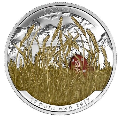 1 Oz Silver Coin 2017 $20 Canada Landscape Illusion Pronghorn Antelope-classypw.com-1