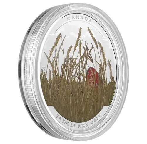 1 Oz Silver Coin 2017 $20 Canada Landscape Illusion Pronghorn Antelope-classypw.com-2