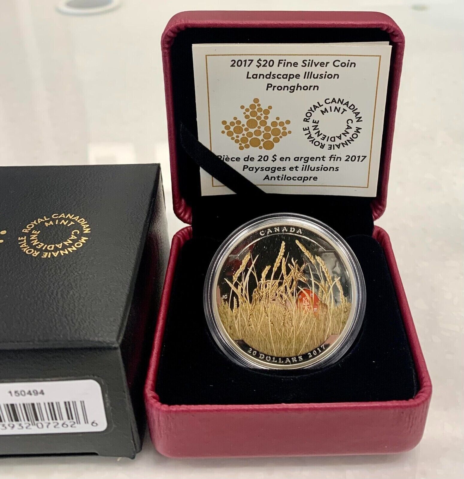 1 Oz Silver Coin 2017 $20 Canada Landscape Illusion Pronghorn Antelope-classypw.com-5
